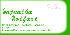 hajnalka wolfart business card